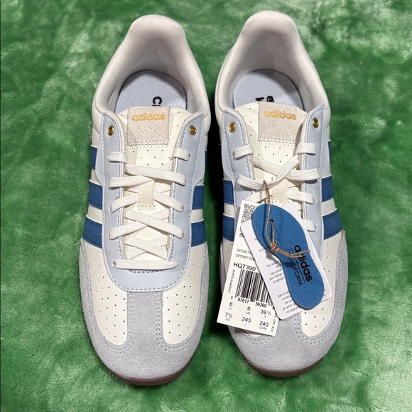 adidas Shoes - Adidas Cloudfoam Sneakers in Blue, White, and Gray